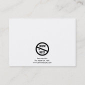 Grappig slecht parkeerbiljet visitekaartje (Achterkant)