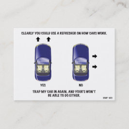 Grappig slecht parkeerbiljet visitekaartje