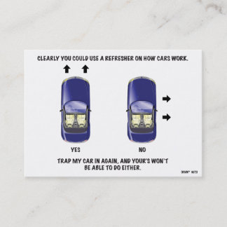 Grappig slecht parkeerbiljet visitekaartje