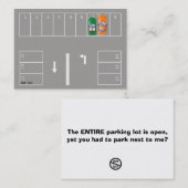 Grappig slecht parkeerbiljet visitekaartje (Voorkant / Achterkant)