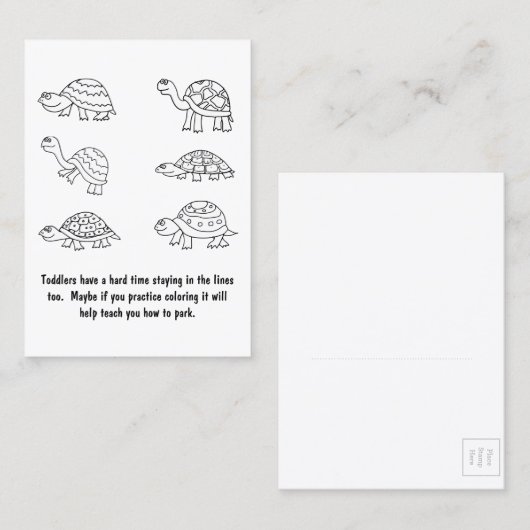 Grappig slecht parkeerbiljet visitekaartje (Voorkant / Achterkant)