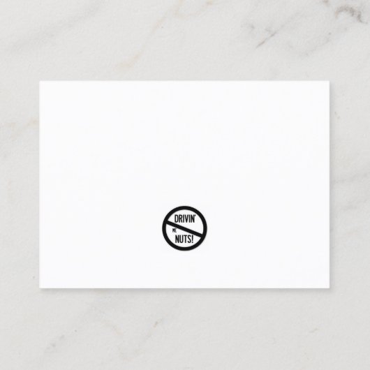Grappig slecht parkeerbiljet visitekaartje (Achterkant)