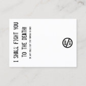 Grappig slecht parkeerbiljet visitekaartje (Achterkant)