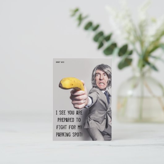 Grappig slecht parkeerbiljet visitekaartje (Staand voorkant)