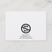 Grappig slecht parkeerbiljet visitekaartje (Achterkant)