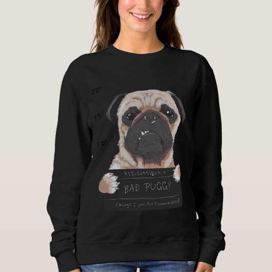 grappig slecht puggy Classic T-Shirt 167 (Voorkant)