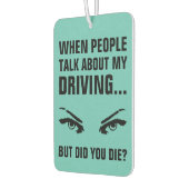 Grappig slecht rijden citaat | Blauwgroen auto Luchtverfrisser (Links)