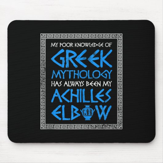 Grappig slechte kennis Griekse mythologie Achilles Muismat (Voorkant)