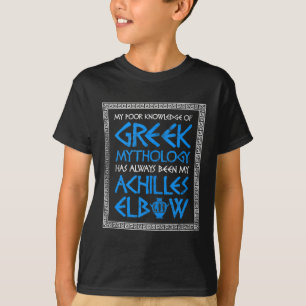 Grappig slechte kennis Griekse mythologie Achilles T-shirt