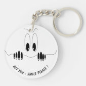 Grappig Sleutelhanger cadeau met Curiosity Eyes - (Achterkant)