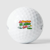 Grappig “Slice Links” Waarschuwings Golfbal Design Golfballen (Voorkant)