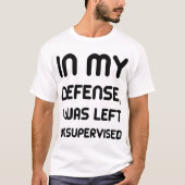 Grappig slim excuus t-shirt (Voorkant)