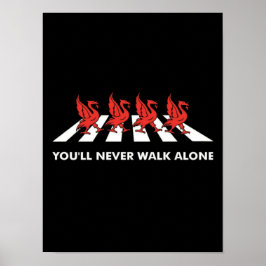 Grappig slogan Football Team Youll Loop nooit alle Poster