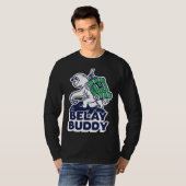 Grappig Sloth Hiker Belay Buddy Schattige T-shirt (Voorkant volledig)