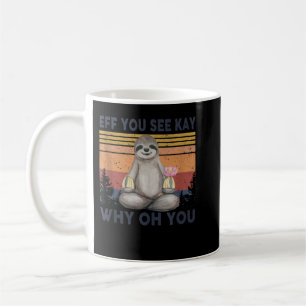 Grappig  Sloth Lover Yoga Eff je ziet hoe je weet  Koffiemok