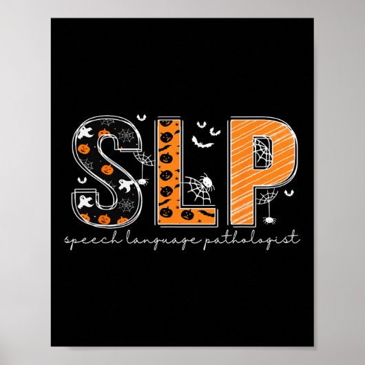 Grappig Slp Halloween Kostuum Pompoen Herfst Skele Poster (Voorkant)