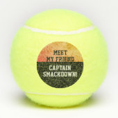 Grappig Smack Talk Smackdown Competitive Game Ball Tennisballen (Achterkant)