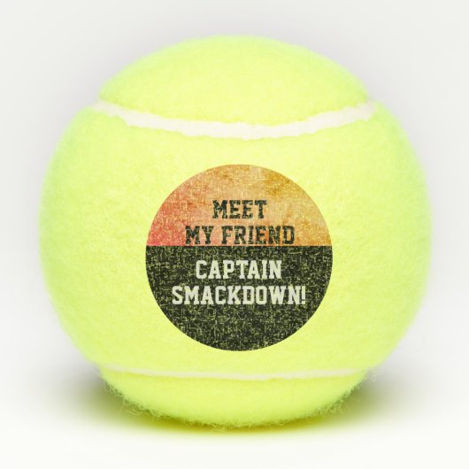 Grappig Smack Talk Smackdown Competitive Game Ball Tennisballen (Achterkant)