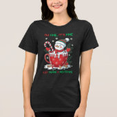 Grappig Smelten Sneeuwman Kerstmis Tri-Blend Shirt (Voorkant)