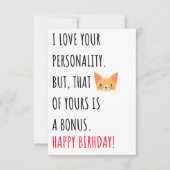 Grappig smerige, stoute verjaardagskaart voor haar bedankkaart (Voorkant)