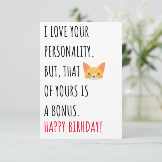 Grappig smerige, stoute verjaardagskaart voor haar bedankkaart (Staand voorkant)
