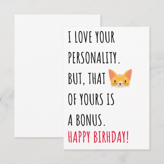 Grappig smerige, stoute verjaardagskaart voor haar bedankkaart (Voorkant / Achterkant)