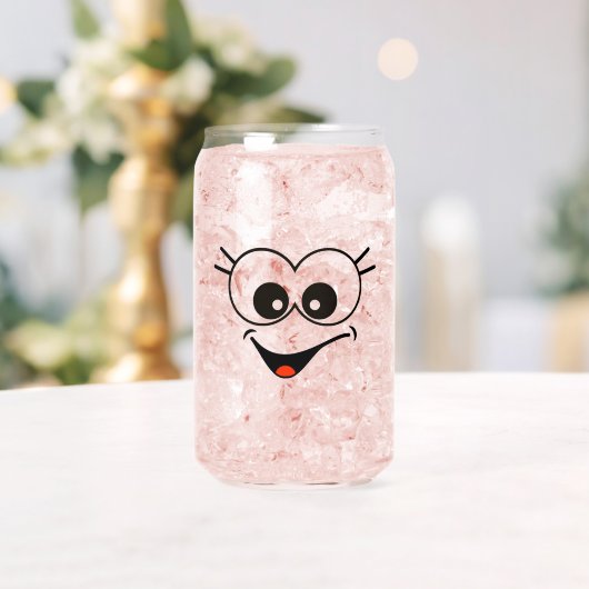 Grappig, Smile Face Drinkware Set Blikvorm Glas (Insitu (Huwelijk))