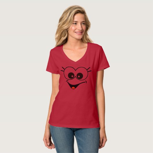 Grappig Smiley Face T-shirt (Voorkant volledig)