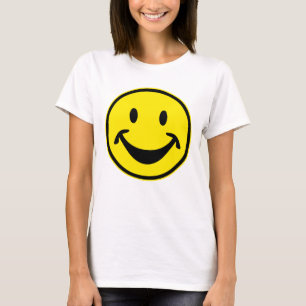 Grappig Smiley-geel + je rug. en ideeën T-shirt