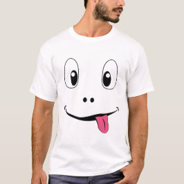 Grappig Smiley Gezicht – Schattig T-Shirt Met Uitg