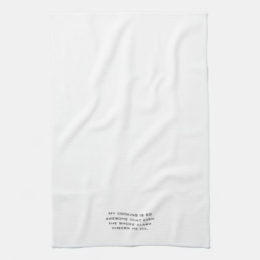 Grappig: "Smoke Alarm Cheers" Thee keukenhanddoek (Verticaal)