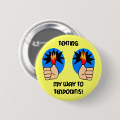 Grappig sms ronde button 5,7 cm (Voorkant /achterkant)