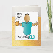 Grappig Snarky Male Cartoon Beer Fun Etnische Verj Kaart (Voorkant)