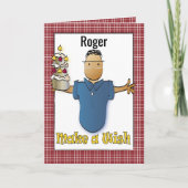 Grappig snarky ouderdom grap man Cartoon verjaarda Kaart (Voorkant)