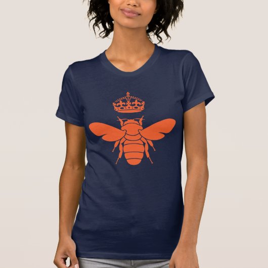 Grappig Snarky Sinaasappel Queen Bee Logo Custom T-shirt (Voorkant)