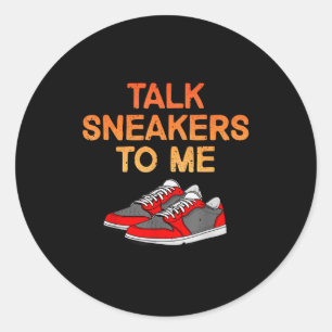Grappig sneakerontwerp voor mannen vrouwen Scute S Ronde Sticker