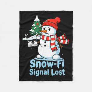 Grappig Sneeuw-fi Signaal Verloren Sneeuwman Kerst Fleece Deken