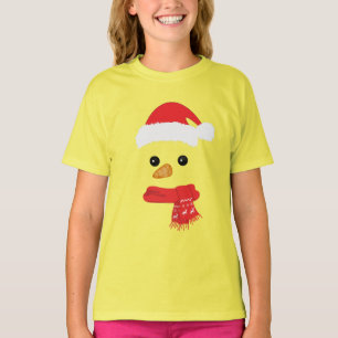 Grappig Sneeuwman Gezicht gelukkig Prettig kerstfe T-shirt