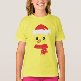 Grappig Sneeuwman Gezicht Happy Merry Christmas Fa T-shirt