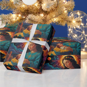Grappig Sneeuwman Kerstkunstwerk Cadeaupapier