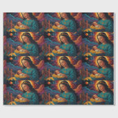 Grappig Sneeuwman Kerstkunstwerk Cadeaupapier (Vlak)