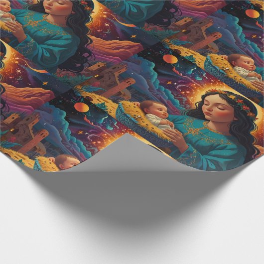 Grappig Sneeuwman Kerstkunstwerk Cadeaupapier (Hoek)