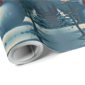 Grappig Sneeuwman Kerstkunstwerk Cadeaupapier (Rol Hoek)