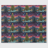 Grappig Sneeuwman Kerstkunstwerk Cadeaupapier (Vlak)