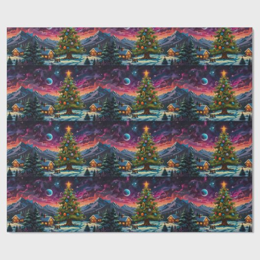 Grappig Sneeuwman Kerstkunstwerk Cadeaupapier (Vlak)