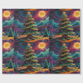 Grappig Sneeuwman Kerstkunstwerk Cadeaupapier (Vlak)