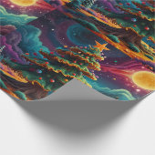 Grappig Sneeuwman Kerstkunstwerk Cadeaupapier (Hoek)