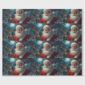 Grappig Sneeuwman Kerstkunstwerk Cadeaupapier (Vlak)