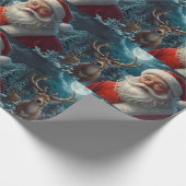 Grappig Sneeuwman Kerstkunstwerk Cadeaupapier (Hoek)