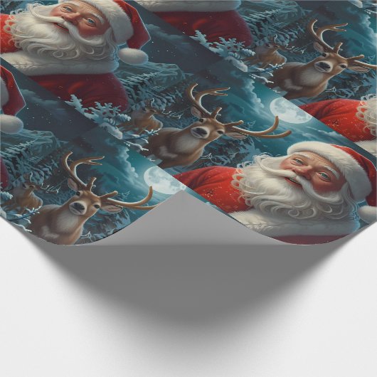 Grappig Sneeuwman Kerstkunstwerk Cadeaupapier (Hoek)